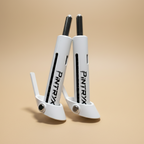 White Pintryx drop set pins upside down on beige background.