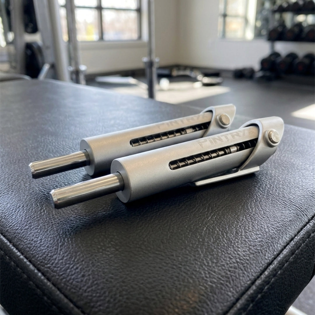 Close-up of the Pintryx Premium metal weight selector pin